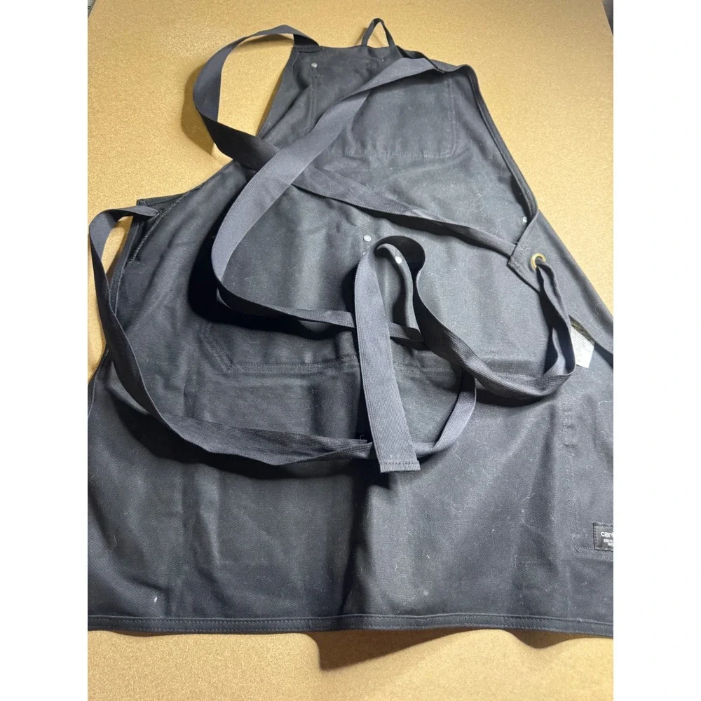 Carhartt Duck Apron Black Cotton Canvas Tool Pockets 103439-001 Mens OS